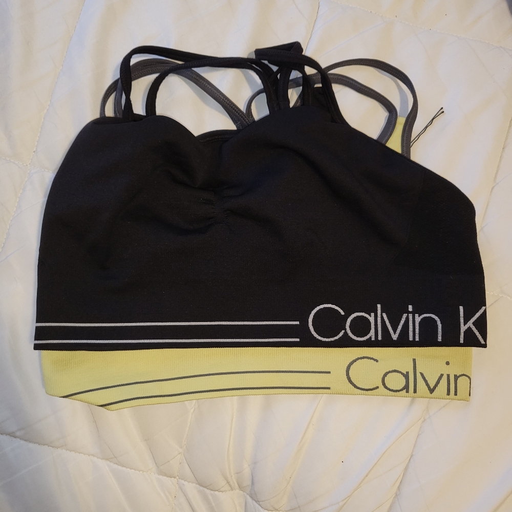 Two Calvin Klein sports bras SIZES M/L